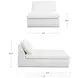 Miles White Outdoor 65" Chaise