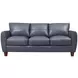 Traverse Ocean Blue Leather 82" Sofa