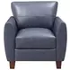 Traverse Ocean Blue Leather Living Room Set