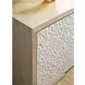 Modern Light Oak and White 4 Door Stone Credenza