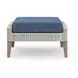 Carezza Dark Blue and Natural Upholstered 5 Piece Conversation Set