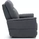 Montclair Jumbo Slate Performance Fabric Power Lift Recliner with Power Lumbar and 3 Zone Heat