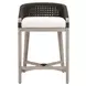 Woven Peyton Pearl Performance Fabric Upholstered Montecito Counter Height Stool