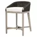 Woven Peyton Pearl Performance Fabric Upholstered Montecito Counter Height Stool