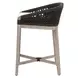 Woven Peyton Pearl Performance Fabric Upholstered Montecito Counter Height Stool