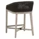 Woven Peyton Pearl Performance Fabric Upholstered Montecito Counter Height Stool