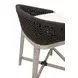 Woven Peyton Pearl Performance Fabric Upholstered Montecito Counter Height Stool