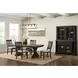 Johnshaven Espresso and Brown Extendable Dining Room Set
