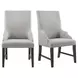 Johnshaven Light Gray Upholstered Dining Host Chair Set of 2