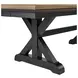Johnshaven Espresso and Brown 100" Extendable Rectangular Dining Table
