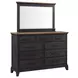 Johnshaven Espresso and Brown 9 Drawer Dresser and Mirror