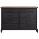 Johnshaven Espresso and Brown 9 Drawer Dresser