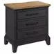 Johnshaven Espresso and Brown 3 Drawer Nightstand with Charger And Sensor Light