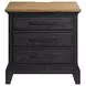 Johnshaven Espresso and Brown 3 Drawer Nightstand with Charger And Sensor Light