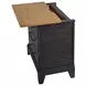 Johnshaven Espresso and Brown 3 Drawer Nightstand with Charger And Sensor Light