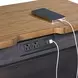 Johnshaven Espresso and Brown 3 Drawer Nightstand with Charger And Sensor Light