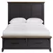 Johnshaven Espresso and Brown Queen Storage Panel Bed