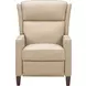 Moore Cashmere Stone Leather Push Thru The Arms Recliner