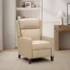 Moore Cashmere Stone Leather Push Thru The Arms Recliner