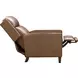 Moore Cashmere Taupe Leather Push Thru The Arms Recliner
