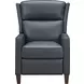 Moore Santa Fe Ocean Leather Power Recliner with Power Headrest and USB Charging