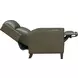 Moore Oasis Olive Leather Power Recliner with Power Headrest and USB Charging