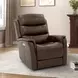 Mooresville Sorrento Coffee Leather Zero Gravity Triple Power Recliner with Power Lumbar and USB Charging