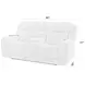 Penfield Frappe Zero Gravity 80" Power Reclining Console Loveseat With Heat And Massage