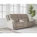 Penfield Frappe Zero Gravity 80" Power Reclining Console Loveseat With Heat And Massage