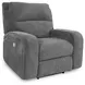 Polaris Bizmark Gray Performance Fabric Power Recliner