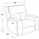 Polaris Slate Performance Fabric Power Recliner