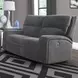 Polaris Bizmark Gray Performance Fabric 63" Power Reclining Loveseat