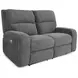 Polaris Bizmark Gray Performance Fabric 63" Power Reclining Loveseat