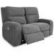 Polaris Bizmark Gray Performance Fabric 63" Power Reclining Loveseat