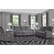 Polaris Bizmark Gray Performance Fabric 63" Power Reclining Loveseat