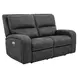 Polaris Slate Performance Fabric 63" Power Reclining Loveseat