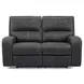 Polaris Slate Performance Fabric 63" Power Reclining Loveseat