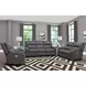 Polaris Slate Performance Fabric 63" Power Reclining Loveseat