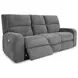 Polaris Bizmark Gray Performance Fabric 85" Power Reclining Sofa