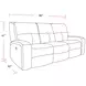 Polaris Bizmark Gray Performance Fabric 85" Power Reclining Sofa