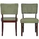 Tioga Green Upholstered Dining Chair Set of 2