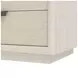 Cotiere Cream Linen Performance Fabric 3 Drawer Nightstand with USB Charging