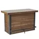 Tyler Brown 60" Rectangular Bar Table and Counter Height Stool Set of 3
