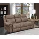 Nashville Brown Manual Reclining 88" Sofa with Drop-Down Console and USB Charging