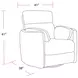 Radius Hickory Brown Leather Swivel Glider Recliner with Pillows