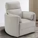 Radius Florence Ivory Cordless Swivel Glider Power Recliner