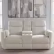 Radius Mega Ivory 79" Glider Power Reclining Console Loveseat