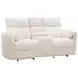Radius Mega Ivory 79" Glider Power Reclining Console Loveseat