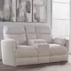 Radius Mega Ivory 79" Glider Power Reclining Console Loveseat