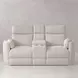 Radius Mega Ivory 79" Glider Power Reclining Console Loveseat
